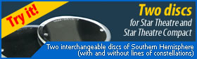 Two interchangeable discs of Southern Hemisphere for Star Theatre and Star Theatre Compact